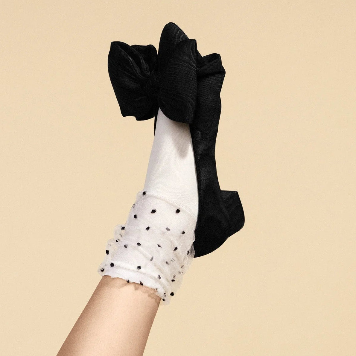 Dotted Tulle Overlay Crew