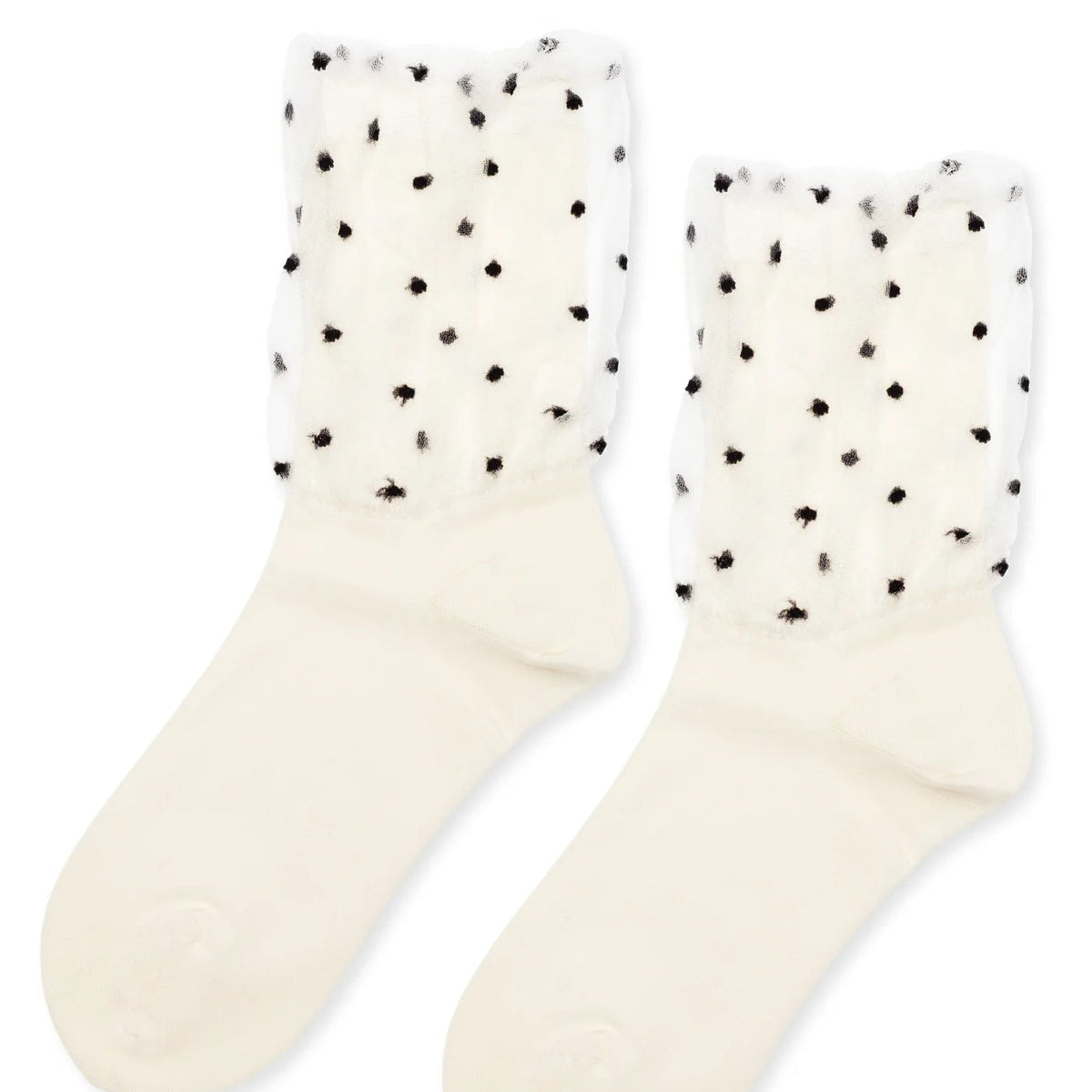 Dotted Tulle Overlay Crew