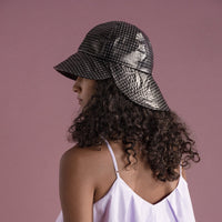 Tulip Bucket Hat in Black Gingham