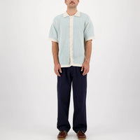 Hurrah Knit Polo in Light Blue