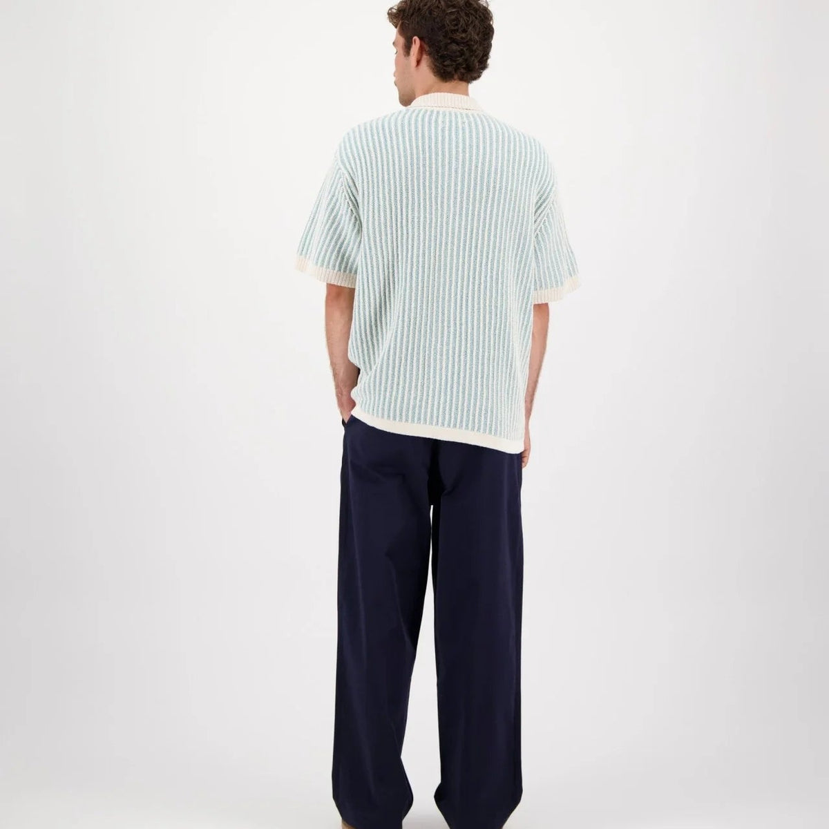 Hurrah Knit Polo in Light Blue