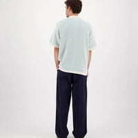 Hurrah Knit Polo in Light Blue