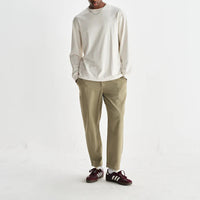 Kurt Organic Twill Trouser in Light Khaki