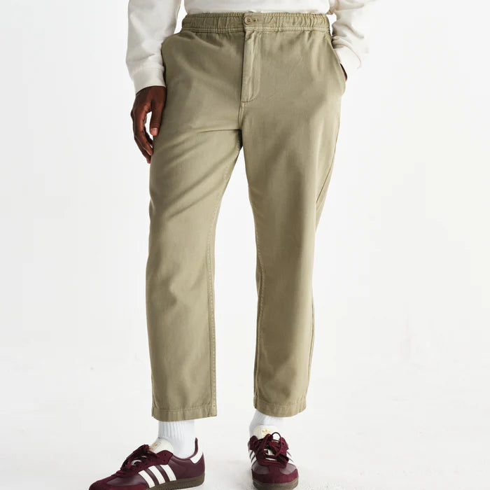 Kurt Organic Twill Trouser in Light Khaki