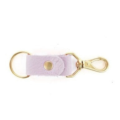 Leather Keychain in Light Lilac
