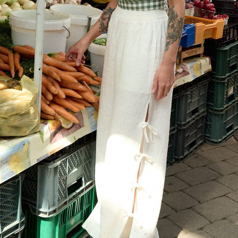 Uma Trousers in Milky White