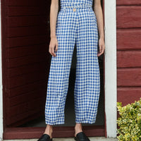 Frankie Pants in Blue Gingham
