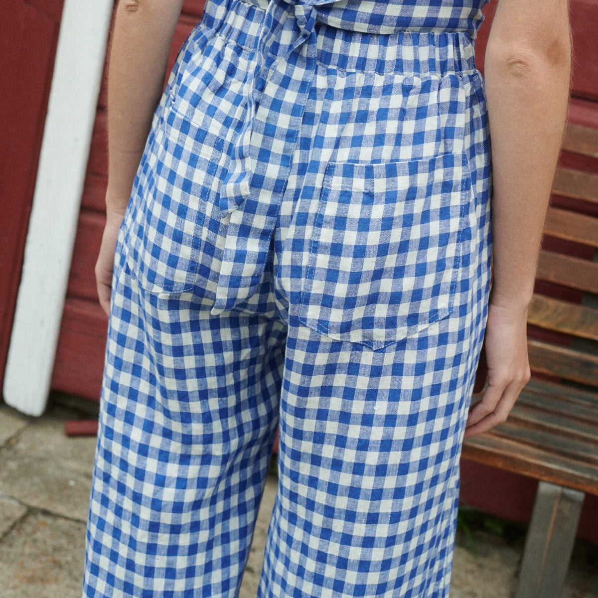 Frankie Pants in Blue Gingham