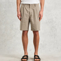 Linton Shorts in Natural Chalk Stripe