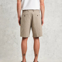 Linton Shorts in Natural Chalk Stripe