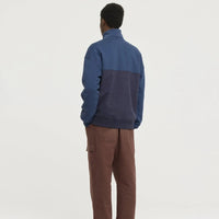 Milton Zip Sweatshirt in Navy