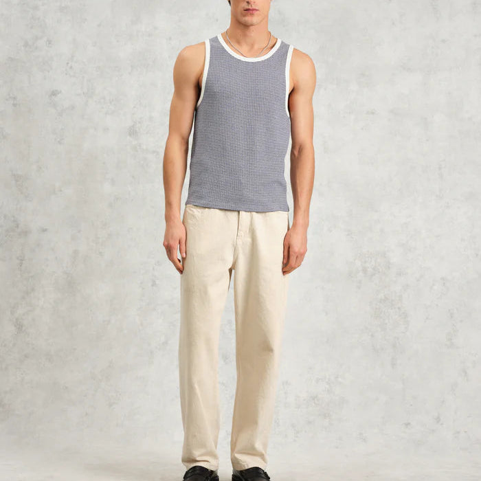 Montague Vest in Mini Stripe Rib