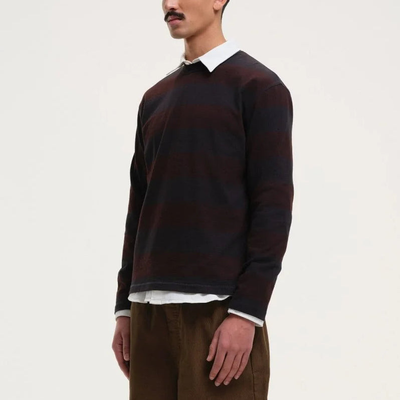 Obel Sweatshirt in Black/Burgundy