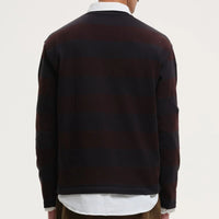 Obel Sweatshirt in Black/Burgundy