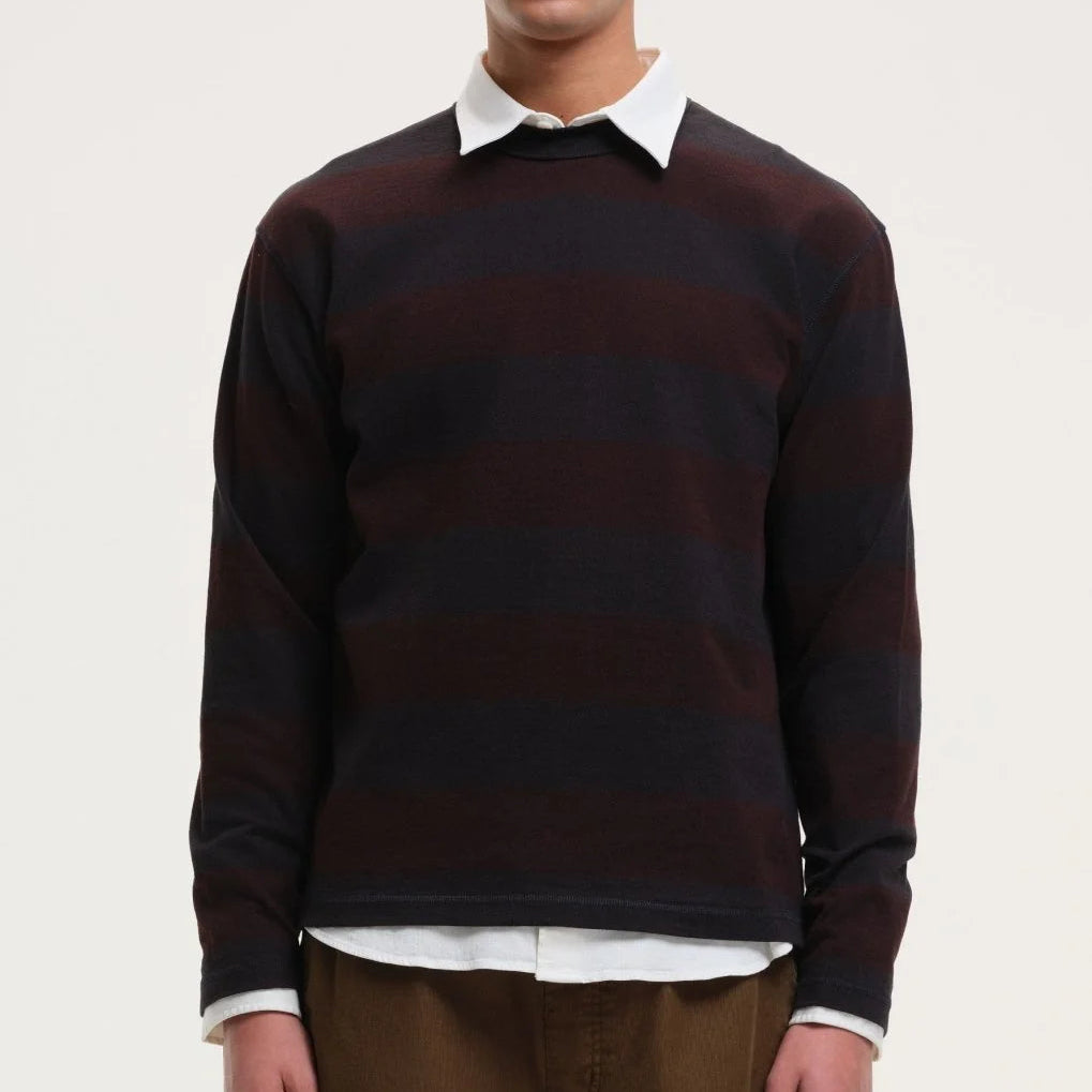 Obel Sweatshirt in Black/Burgundy
