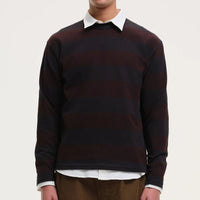Obel Sweatshirt in Black/Burgundy