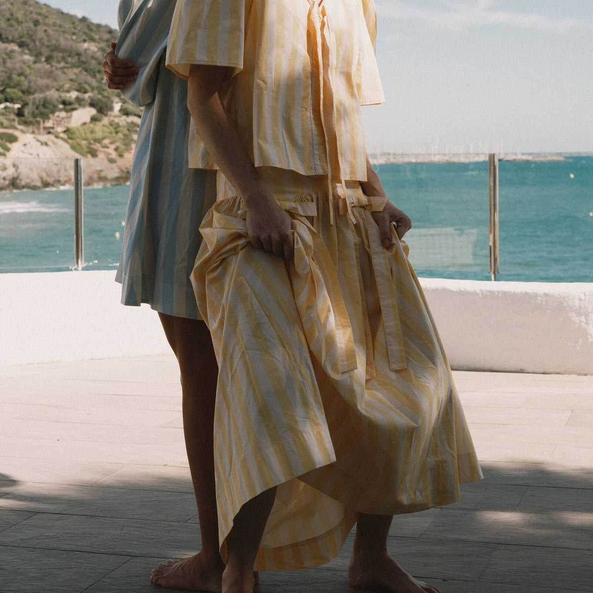 Striped Skirt in Mellow Yellow