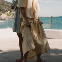 Striped Skirt in Mellow Yellow