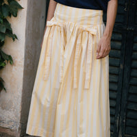 Striped Skirt in Mellow Yellow