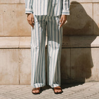 Retro Stripes Pant in Ice Blue