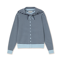 Striped Scarf Neck Lara Cardigan