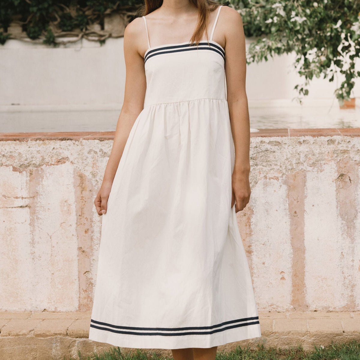 Straps Dress in Off White
