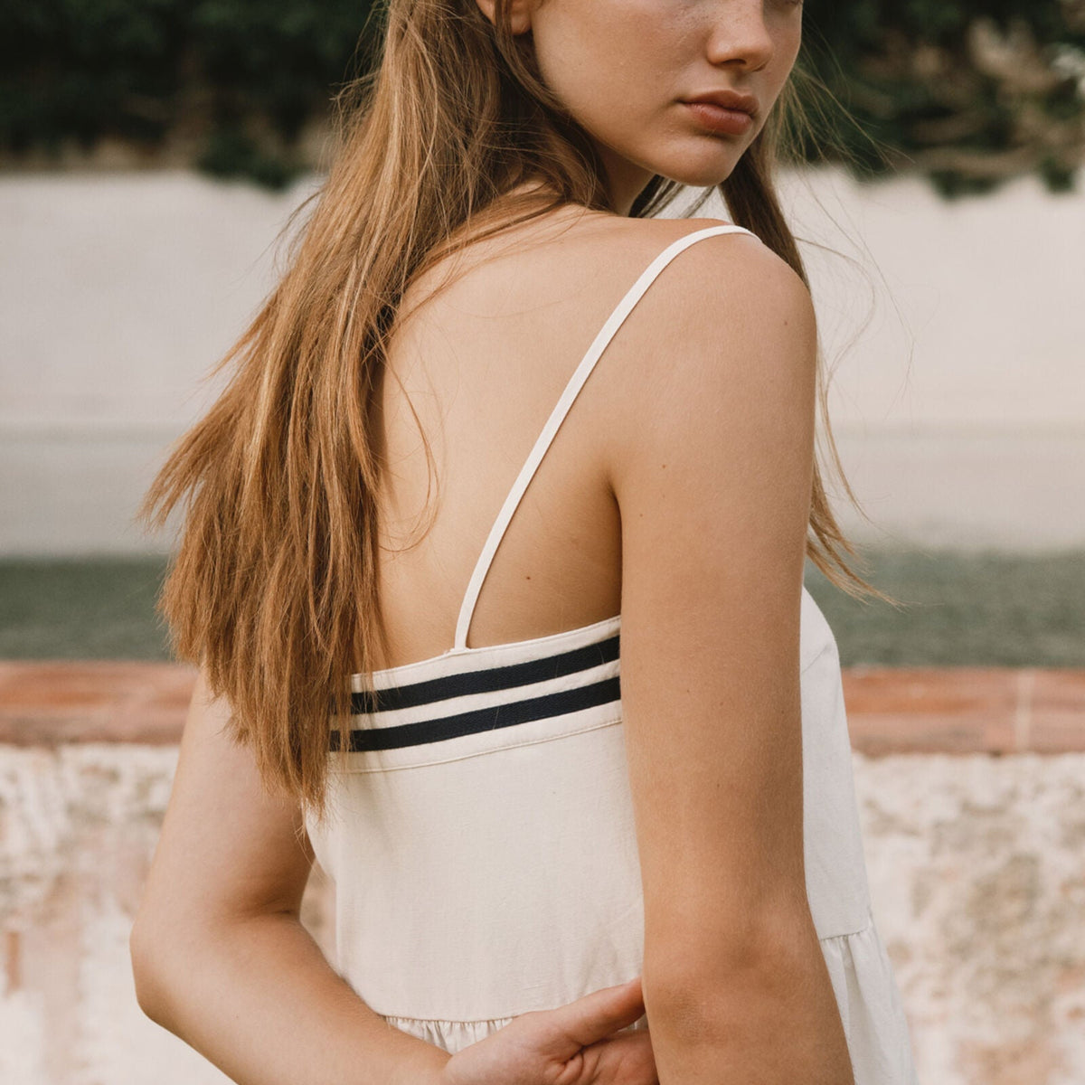 Straps Dress in Off White