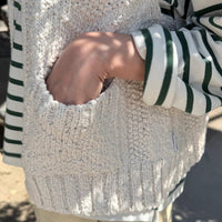 Papa Cotton Vest in Naturel