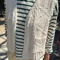 Papa Cotton Vest in Naturel