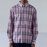 Winter Madras Plaid Shirt in PInk