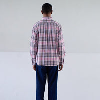 Winter Madras Plaid Shirt in PInk