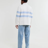 Rowhill Rugby in Ecru/Light Blue