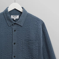 Shelly Shirt in Blue Seersucker Cord