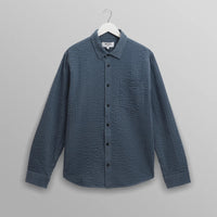Shelly Shirt in Blue Seersucker Cord
