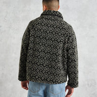 Tate Fleece Jacket in Washed Black