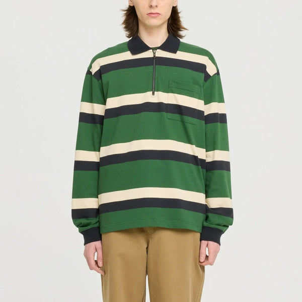 The Deep Zip Polo in Green