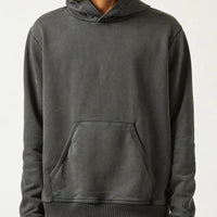 French Terry Hoodie in Black