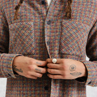 Whiting Overshirt in Mini Check Fleece