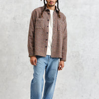 Whiting Overshirt in Mini Check Fleece