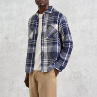 Whiting Overshirt in Navy Spear Check