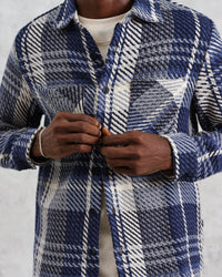 Whiting Overshirt in Navy Spear Check