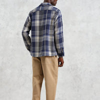 Whiting Overshirt in Navy Spear Check