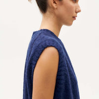 Kelly Knitted Vest in Blue