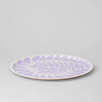 Lilac Leaves Round Art Tray