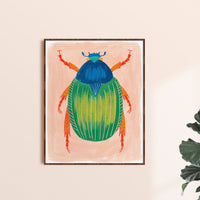 Green Beetle Print