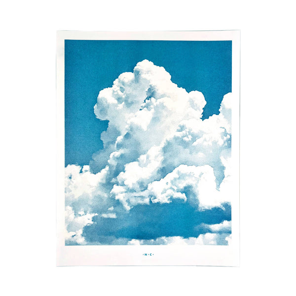 Southwest Clouds  Risograph Print