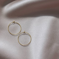 Small Circle Hoops in 14k Plated Gold