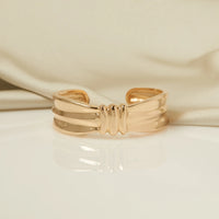 Gold Plated Bow Cuff