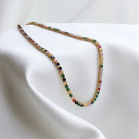 Crystal Link Gold Necklace