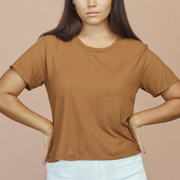 Cropped Ojai Tee in Coyote